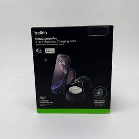 Wiz037 Belkin New Ultracharge 3 In 1 Foldable Magnetic Charger