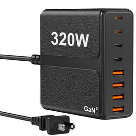 Beniflt 726018444277 320w Usb C Charger Block 8-port Charging Station Pd 65w Pc Laptop Fast