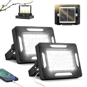Bz-d1 Berzfasa Led Solar Portable Camping Lights With Stand Dimmable 2000lm Recharge