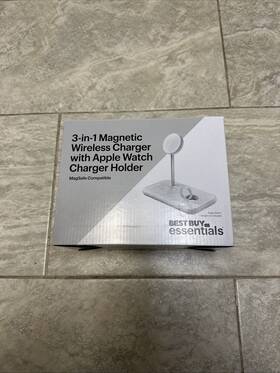 Be-mq231w23 Best Buy Essentials 3-in-1 7.5w Wireless Charging Stand With Magsafe