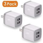 Bestnewplugwhite X3 Usb Wall Charger Dual Port Plug Power Adapter Charging