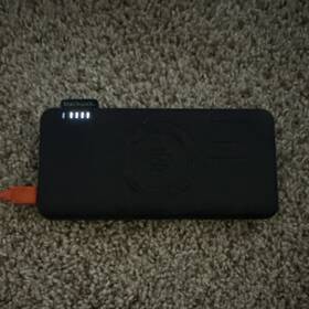 Bwqpw10b Blackweb Qi Wireless Charging Power Bank 2-port Matte Black Portable Charger