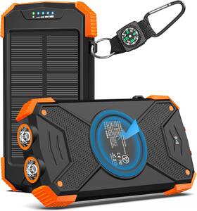 Blavor 445033220255 Solar Power Bank 10 000mah Portable Wireless Charger 20w Fast Charging