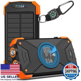 B07fdxdb3w Blavor 10 000mah Solar Power Bank Portable Wireless Charger 20w Fast Charging Dual