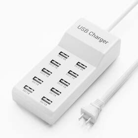 Blecdgf 787313206342 10-port Usb Charging Station 50w 10a Multi Port Charger Iphone Ipad Samsung