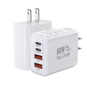 Xhd-pd60w Blechmeki 60w Usb C Charger Block 2pack 4-port Gan Fast Charging Wall Plu