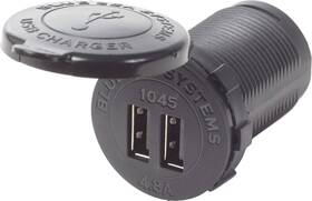 1045-bss Blue Sea Systems 1045 Fast Charge 4.8a Dual Usb Charger Socket Mount 12v/24v