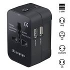 Bluegogo09 Bluegogo Travel Adapter Universal International Power European Plug 606814383096