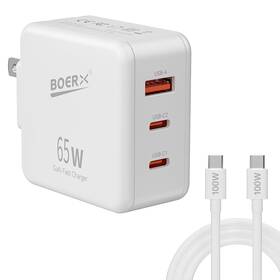 B65np-03s Boerx 65w Gallium Nitride Usb C Charger - Compact Block And Type-c