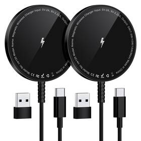 Cw120 Bohuma 797430480143 Magnetic Wireless Charger For Iphone Compatible With 17-14 And Airpods Usb-c Dual