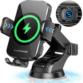 Aus15-pro Bontrove Wireless Car Charger Fast Charging Phone Holder 3 In 1 Mount Auto Clamp