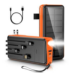 22.5w Boogostore 246118195885 Portable Charger With Built In Cable And Wall Plug 30000mah Fast Chargi