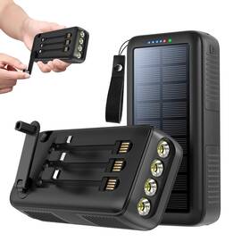 Boogostore 637384177471 Solar Charger Power Bank 63200mah Portable With Dual Outputs I