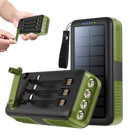 Boogostore 637384177518 Solar Charger Power Bank 63200mah Portable With Dual Outputs And
