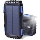 Bous819blue Solar Chargers Charger Power Bank Dual Usb Output 729270771921