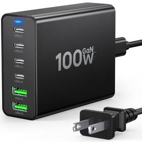 Hnt-pd609 Bovicas Usb C Fast Charger 100w Gan Compact Charging Station 6 Port Type