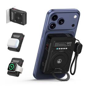 Branded 768825271967 For Magsafe Battery Pack 10000mah 5-in-1 Magnetic Portable Charger Black