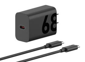 Mc-681 Branded Turbopower 68w Usb-c Wall Charger 3.3ft 6.5 Amp Cable Black
