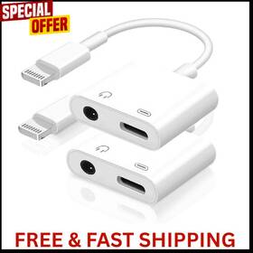 Seuaa1014 Branded Apple Mfi Certified 2-in-1 Charging And Audio Adapter For Iphone Lightning To 3