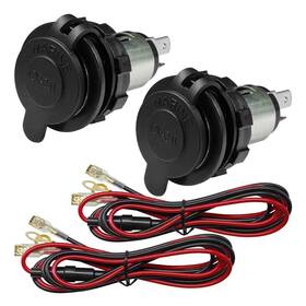 Uhanbut-unb-152 Branded Cigarette Lighter Socket Dc 12v Car Power Outlet Replacement 2pc
