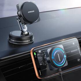 Branded01 313057491432 Magsafe Car Mount Charger Smart Fingerprint-touch Rotation 15w Wireless