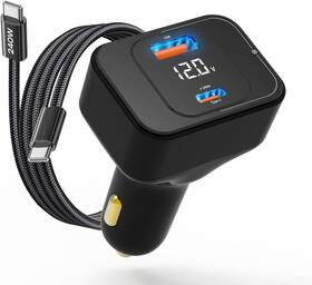 Pd3.1 Branded01 445033477406 170w Usb C Car Charger Dual Port Fast Adapter With Led Voltage Display New