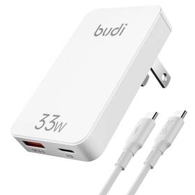 Budi 321pq-30 33w Extra Slim Portable Wall Charger 2-port Convenient Trav