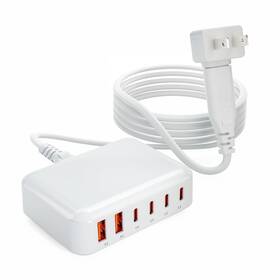 Budi Budi-ac318-01 Flat Wall Charger 60w Charging Station Slim Usb Fast