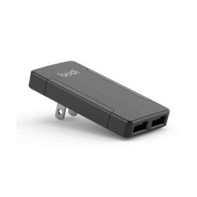 M8j321 Budi Portable Wall Charger 2 Ports Usb-a 3.15 Inch X 1.57 Foldable Plug Compact Design