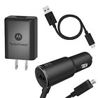Bun-mic-cha2 Motorola Turbopower Essentials Bundle Car Charger Wall With