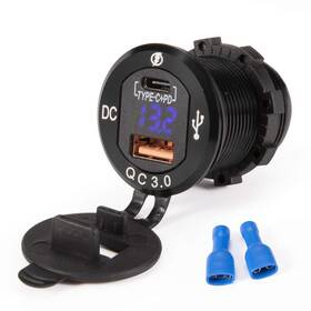 Bunker Indust Qc30-socket-frd Car Charger Socket Quick Charge 3.0qc Dual 3.0 Usb