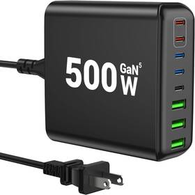 500w Burudu B400 Usb C Charger Block 8-port Charging Station Fast Pd 120w Pc