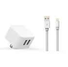 Bwa17wi044 Blackweb Dual Usb Wall Charger Lightning Cable 681131159548