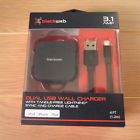 3.1681131159555 Bwa17wi045 Blackweb Dual Usb Wall Charger Black For Amp 681131159555