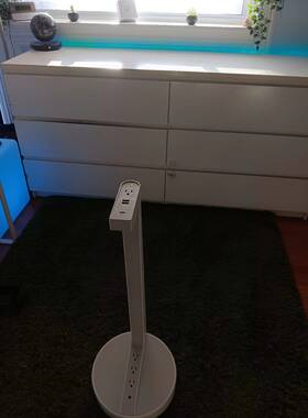 Be0510-13-25-lv1892pac120 Byrne Village Charging Hub White 6-port Usb-a Usb-c Ac Outlets Matte Metal