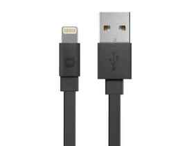 112858 Cabernet Series Apple Mfi Certified Flat Lightning Charge Sync Cable 3ft White