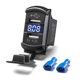 Caflower 732490518542 Rocker Switch Style Usb Charger Quick Charge 12v Pd Type-c And Qc 3.0 With L