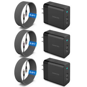 Wa2c Caniifoto 2port 45w Super Fast Charger Type C 3pack Usb-c Android