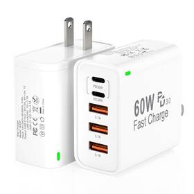 Wa5p Caniifoto 2pack Usb C Fast Charger Block 60w 5-port Wall 30w Type Char