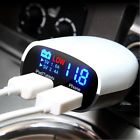 Car Cell Phone Charger Tablet 2 Usb Ports Led Display Travel 6572613153731