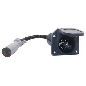 Ca01031 Carrofix Vehicle-side 6-way Round To 7-way Rv Blade Trailer Wiring Adapter 6 Pole On