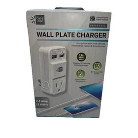Case Logic 805112010226 Wall Plate Charger Universal 2.4amp 12 Watts 2 Usb Ports