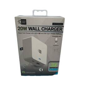 Case Logic 805112114603 Ultra Fast 20w Charge Usb-a And Usb Type C Wall Charger Power Delivery Universal