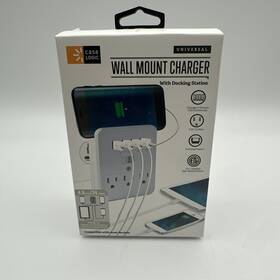 Cl-op-w2-102-wt Case Logic Universal Wall Mount Charger With Docking Station 4.8 Amp/24 Watts