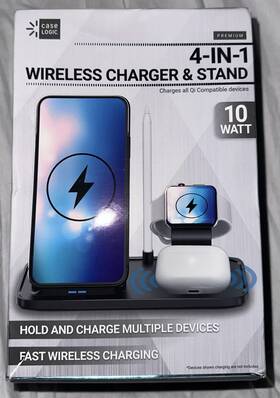 Cl-op-cp-122-bk Case Logic Clopcp122bk Premium 4-in-1 Wireless Charger And Stand Model