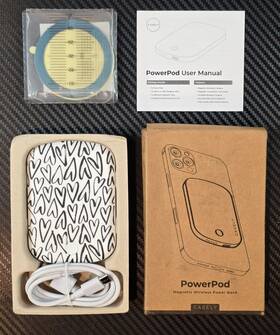 Pp-157-ms Casely Powerpod Magnetic Wireless 5000mah Charging Bank Heart Throb