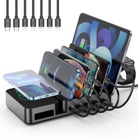 020-pd Catlyn Qc Charging Station For Multiple Devices75w 5 Ports Wireless Wi
