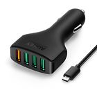 Cc-t3 Aukey Quick Charge 2.0 54w 4 Ports Usb Car Charger Adapter For Samsung Galaxy S6 608225621330