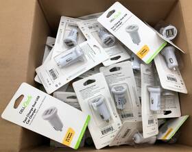 Kpcusbdo24a-whcp Cell Candy Kpcusbdo24awhcp Lot 100 Fast Charge Dual Usb Car Charger - New
