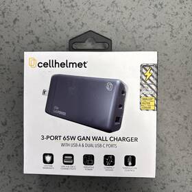 Pb-221 Cellhelmet 3-port 65w Usb-c And Usb-a Gan Wall Charger